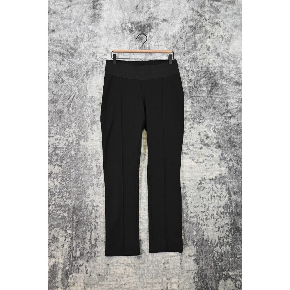New Seraphine Maternity Black Pleated Pull on Trouser Pants Size 6